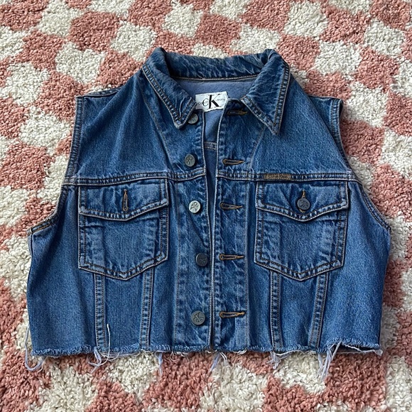 Calvin Klein Jeans Jackets & Blazers - Vintage Calvin Klein Jeans Cropped Denim Vest